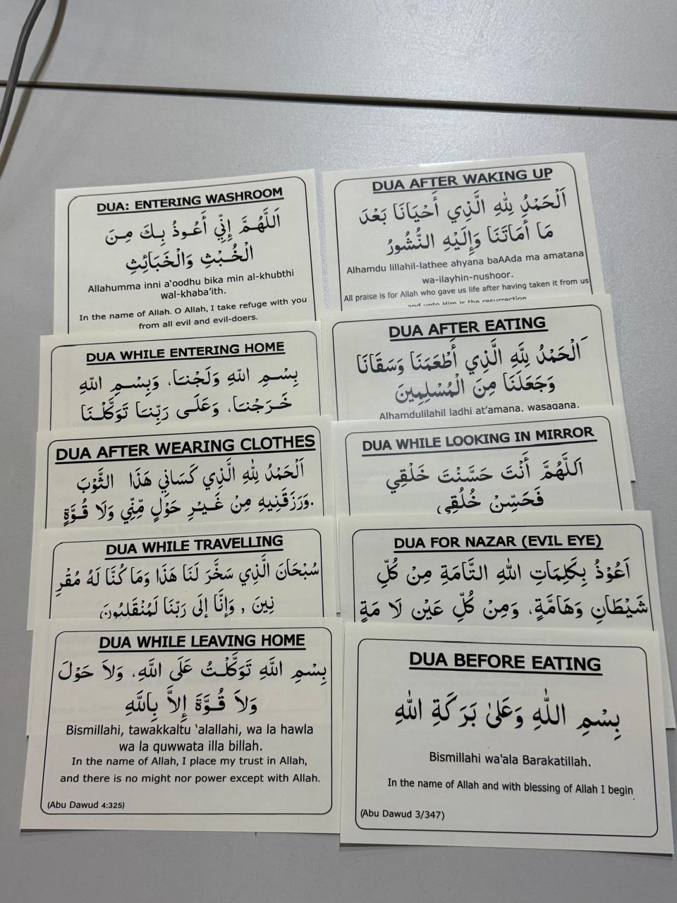 Islamic Learning Combo – 12 Hindi Dua Stickers + 4 Traceable Books with Pencil & Eraser