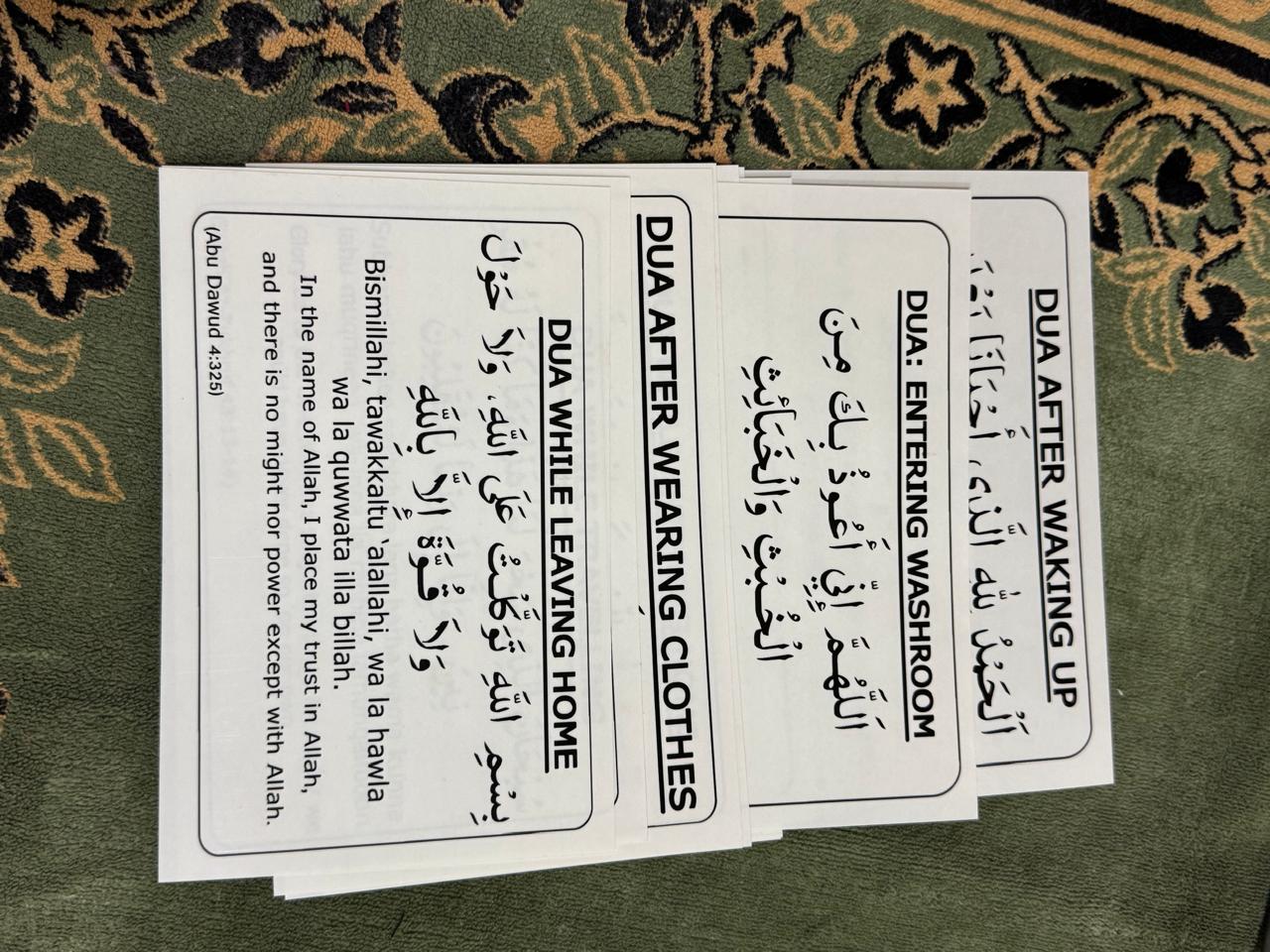 Islamic Hindi Dua Stickers (12 dua in a set)